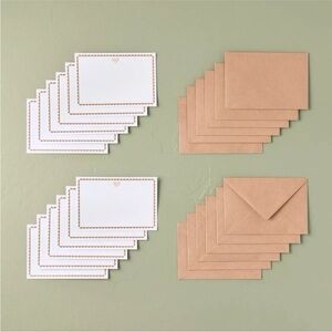 Hearth & Hand Magnolia 24ct Valentine's Day Embossed Heart Blank Greeting Cards